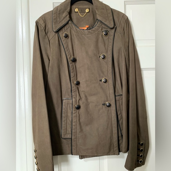Tory Burch Jackets & Blazers - Tory Burch double breasted leather jacket coat size large